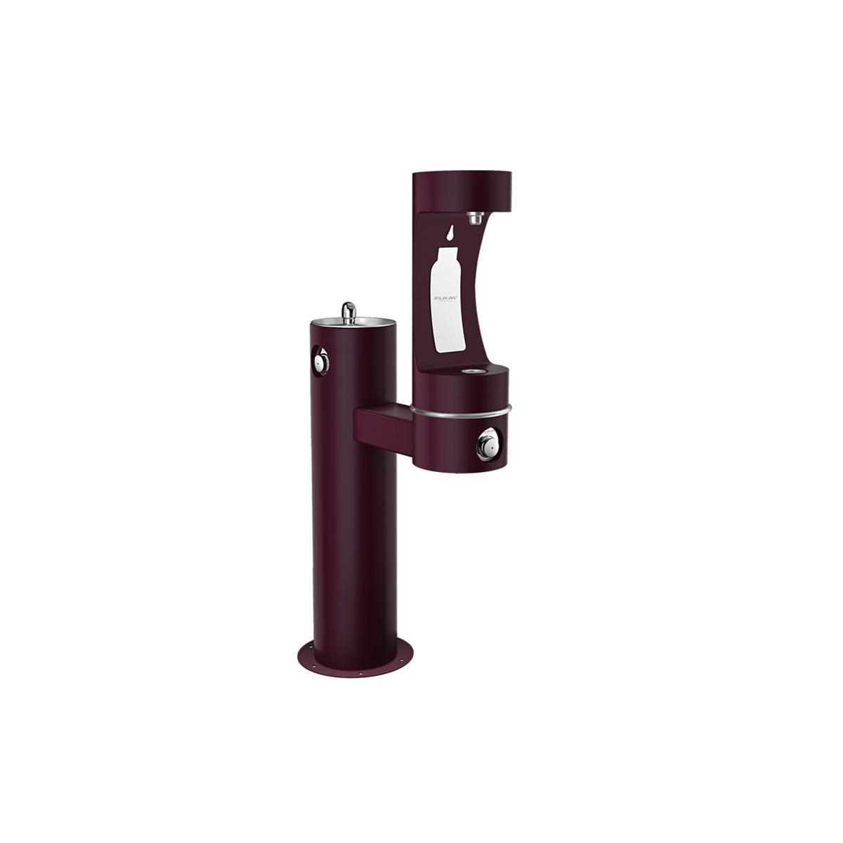 Elkay LK4420BF1LFRKPUR Elkay Outdoor ezH2O Lower Bottle Filling Station - Bi-Level Pedestal, Non-Filtered, Non-Refrigerated, Freeze Resistant, Purple