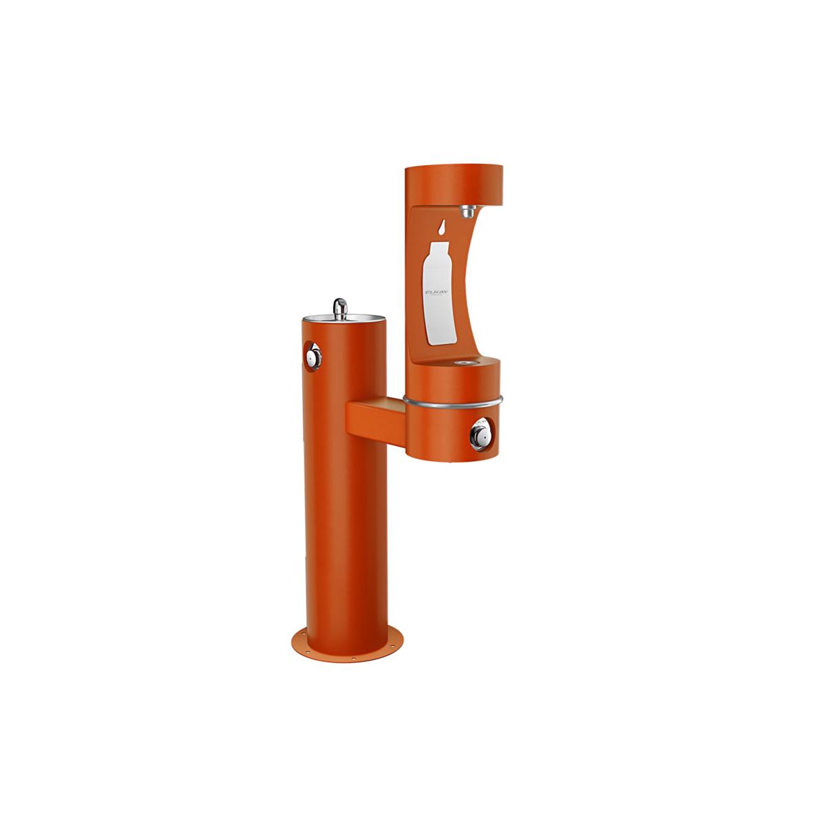 Elkay LK4420BF1LFRKTER Elkay Outdoor ezH2O Lower Bottle Filling Station - Bi-Level Pedestal, Non-Filtered, Non-Refrigerated, Freeze Resistant - Terracotta