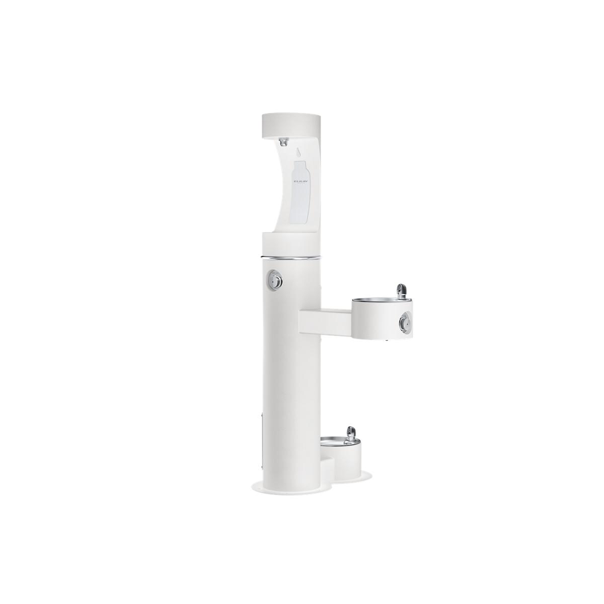 Elkay LK4420BF1UDBFRKWHT Elkay ezH2O Upper Bottle Filling Station with Pet Station - Bi-Level, Non-Filtered, Freeze-Resistant, White
