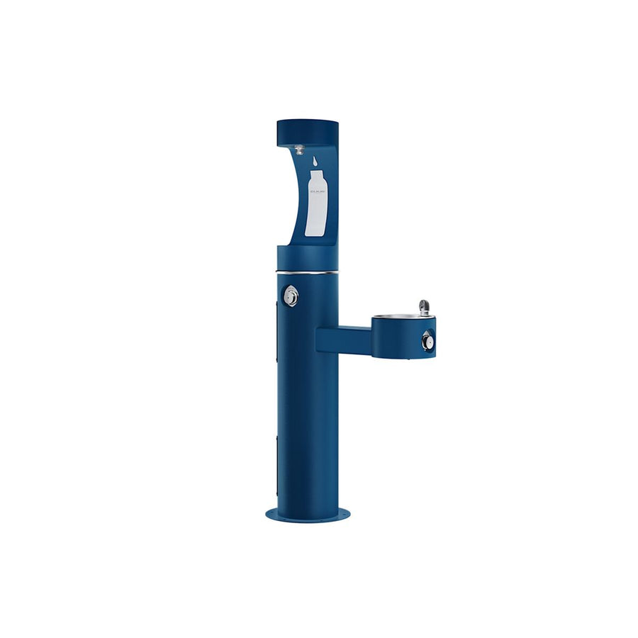 Elkay LK4420BF1UFRKBLU Elkay Outdoor ezH2O Bi-Level Upper Bottle Filling Station, Non-Filtered, Non-Refrigerated, Freeze Resistant, Blue