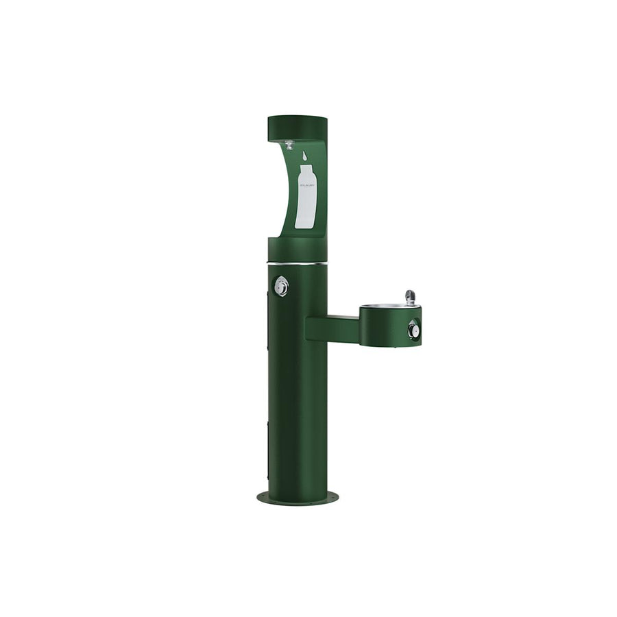 Elkay Commercial LK4420BF1UFRKEVG Elkay Outdoor ezH2O Upper Bottle Filling Station Bi-Level Pedestal, Non-Filtered, Non-Refrigerated, Freeze Resistant, Evergreen
