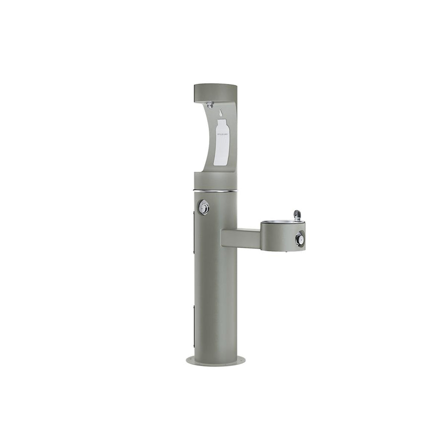 Elkay LK4420BF1UFRKGRY Elkay Outdoor ezH2O Upper Bottle Filling Station Bi-Level Pedestal, Non-Filtered Non-Refrigerated Freeze Resistant Gray