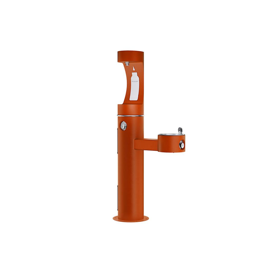 Elkay Commercial LK4420BF1UFRKTER Elkay Outdoor ezH2O Upper Bottle Filling Station Bi-Level Pedestal, Non-Filtered Non-Refrigerated Freeze Resistant Terracotta