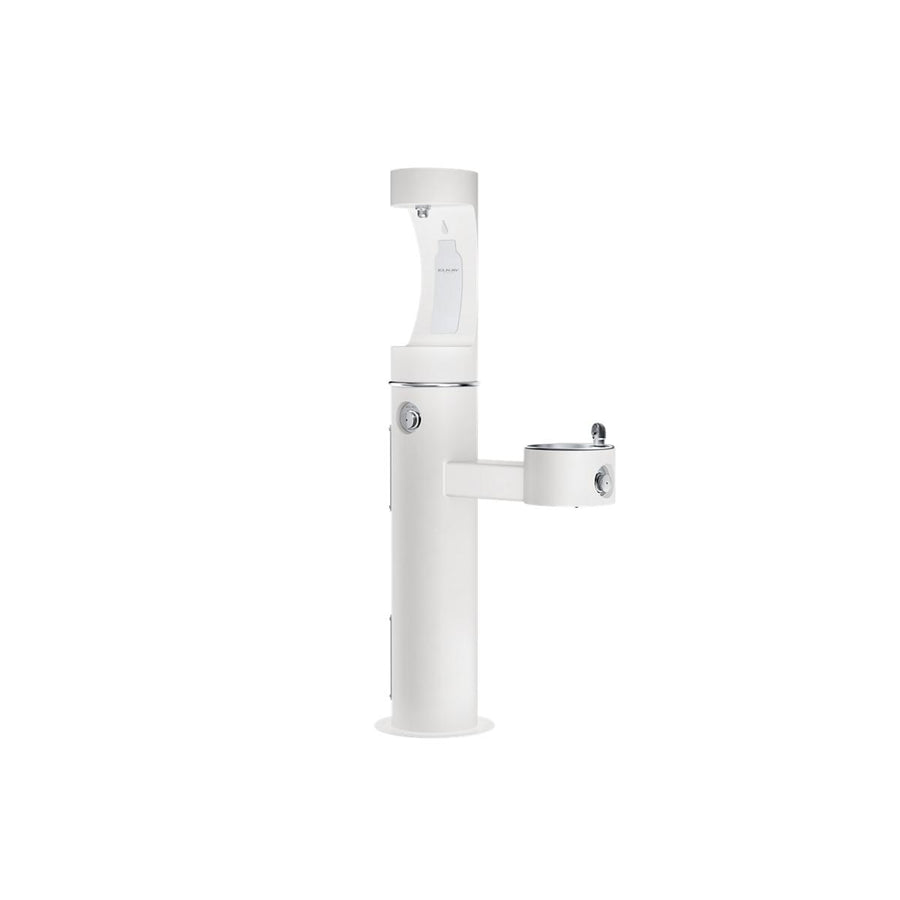 Elkay LK4420BF1UFRKWHT Elkay Outdoor ezH2O Upper Bottle Filling Station Bi-Level Pedestal, Non-Filtered Non-Refrigerated Freeze Resistant White
