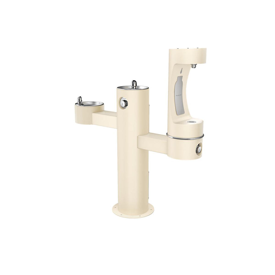 Elkay Commercial LK4430BF1LFRKBGE Elkay Outdoor ezH2O Lower Bottle Filling Station Tri-Level Pedestal, Non-Filtered, Non-Refrigerated, Beige