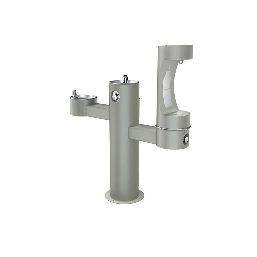 Elkay LK4430BF1LFRKGRY Elkay Outdoor ezH2O Lower Bottle Filling Station, Tri-Level Pedestal, Non-Filtered, Non-Refrigerated, Gray