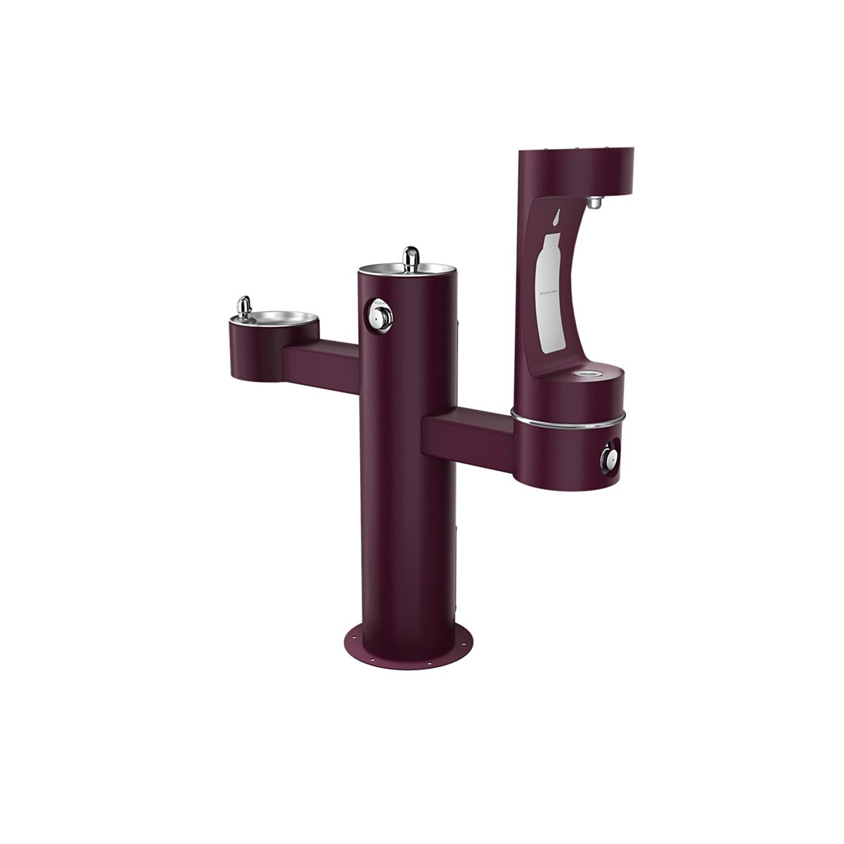 Elkay LK4430BF1LFRKPUR Elkay Outdoor ezH2O Lower Bottle Filling Station Tri-Level Pedestal, Non-Filtered, Non-Refrigerated, Purple