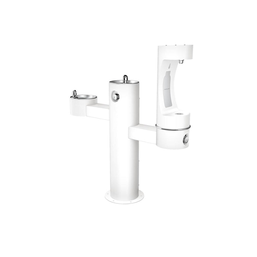 Elkay LK4430BF1LFRKWHT Elkay Outdoor ezH2O Lower Bottle Filling Station Tri-Level Pedestal, Non-Filtered Non-Refrigerated FR White