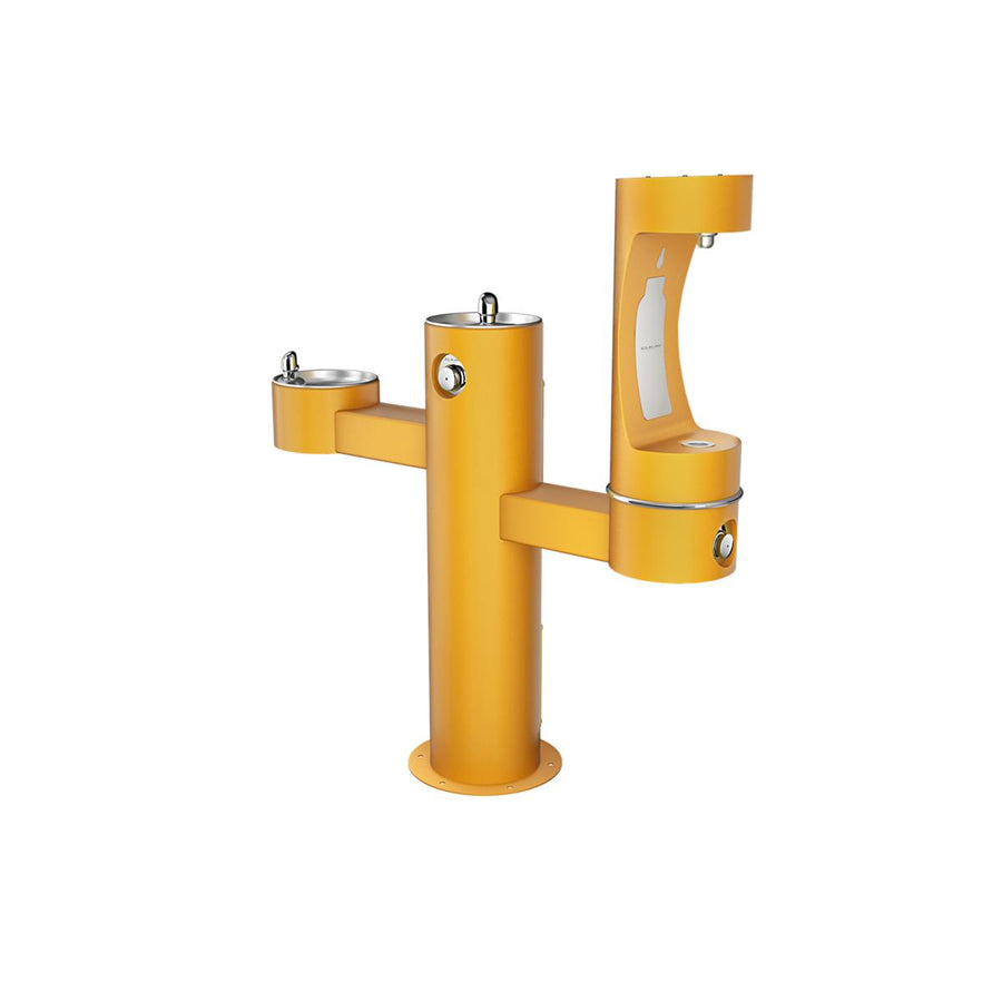 Elkay Commercial LK4430BF1LFRKYLW Elkay Outdoor ezH2O Lower Bottle Filling Station, Tri-Level, Non-Filtered, Non-Refrigerated, Yellow