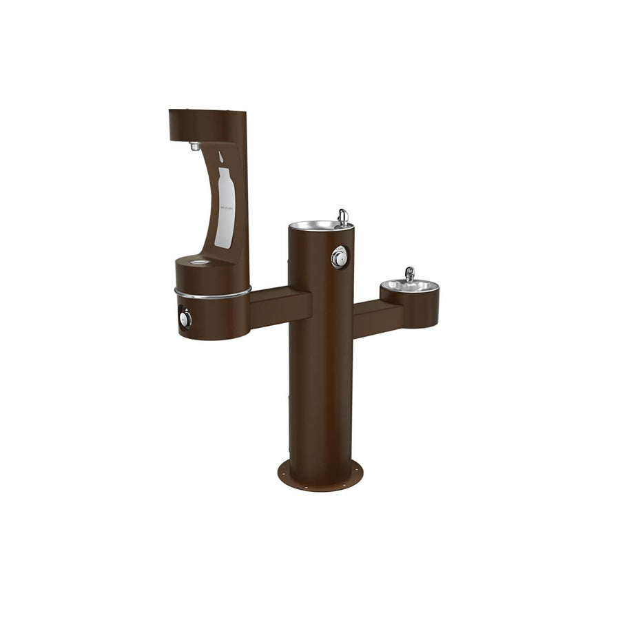 Elkay LK4430BF1MFRKBRN Elkay Outdoor ezH2O Tri-Level Bottle Filling Station, Non-Filtered, Non-Refrigerated, Brown
