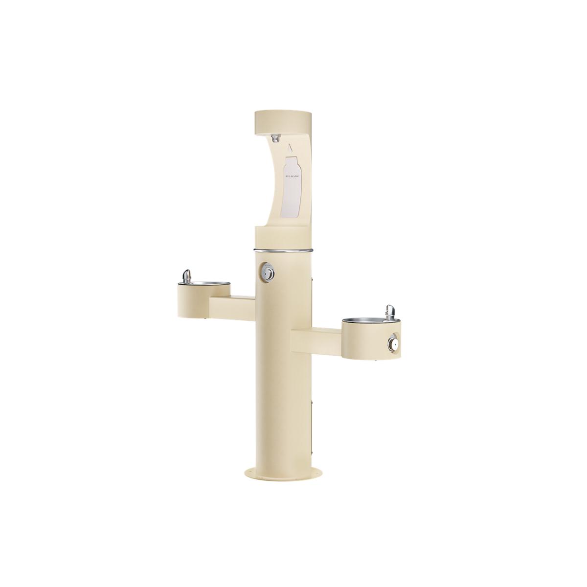 Elkay LK4430BF1UFRKBGE Elkay Outdoor ezH2O Tri-Level Upper Bottle Filling Station, Non-Filtered and Non-Refrigerated, Beige
