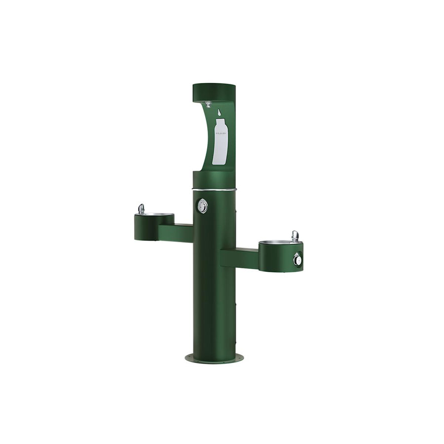 Elkay LK4430BF1UFRKEVG Elkay Outdoor ezH2O Tri-Level Upper Bottle Filling Station, Non-Filtered and Non-Refrigerated, Freeze Resistant, Evergreen