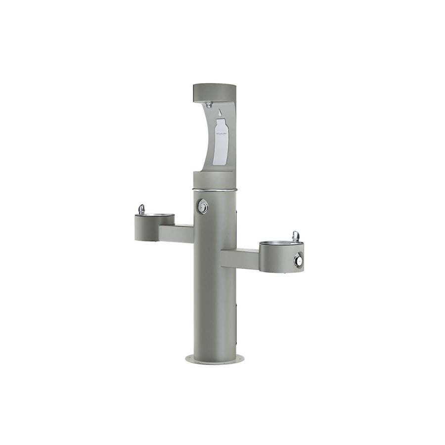 Elkay Commercial LK4430BF1UGRY Elkay Outdoor ezH2O Upper Bottle Filling Station Tri-Level Pedestal, Non-Filtered Non-Refrigerated Gray