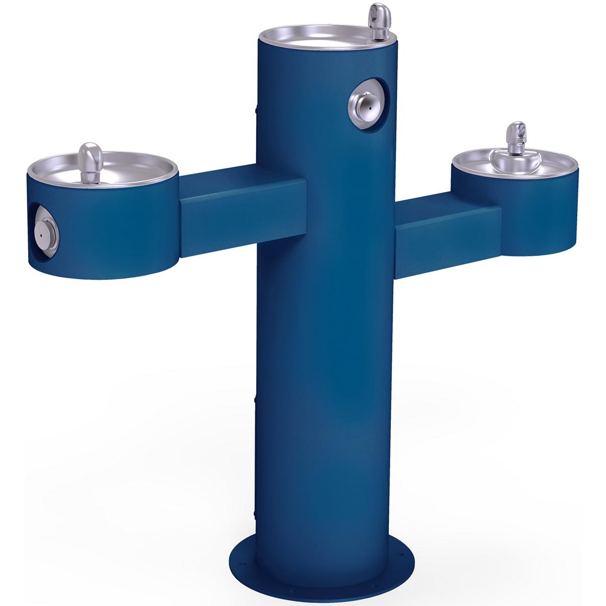 Elkay LK4430FRKBLU Elkay Outdoor Fountain Tri-Level Pedestal Non-Filtered, Non-Refrigerated Blue
