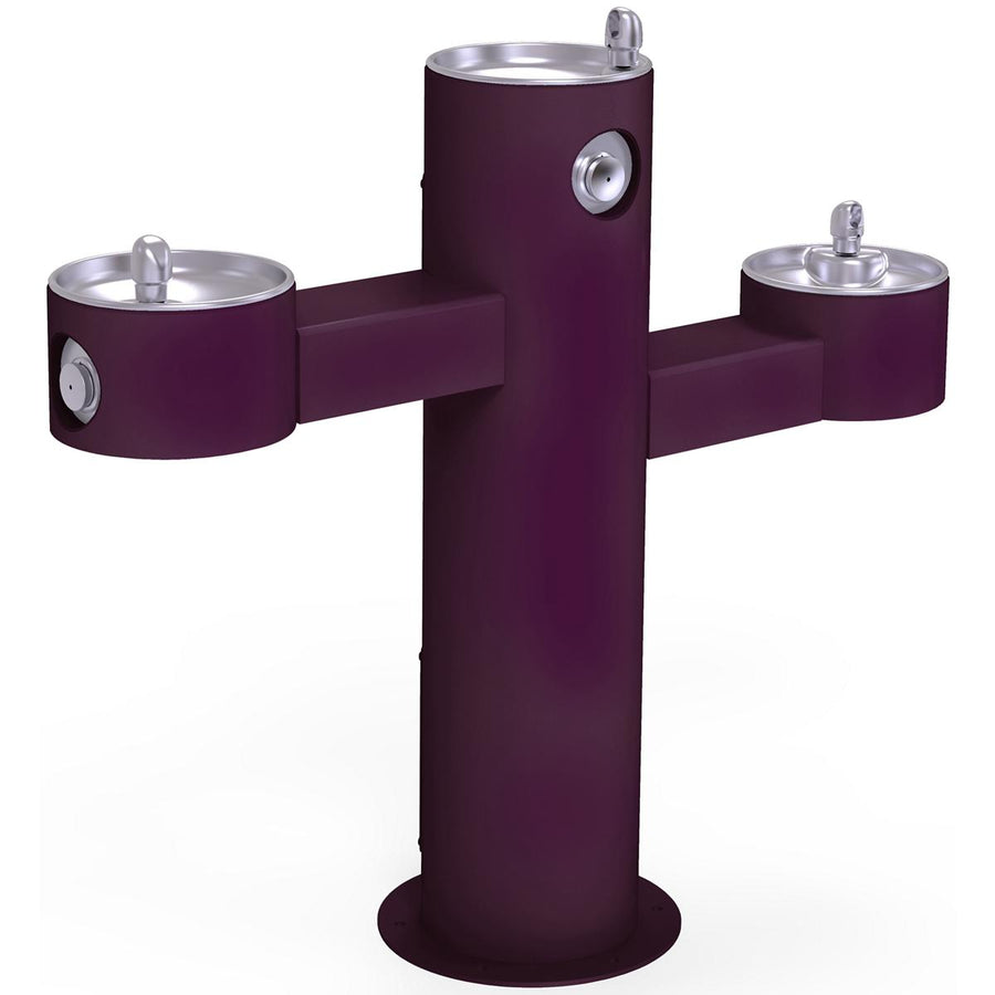 Elkay Commercial LK4430FRKPUR Elkay Outdoor Fountain Tri-Level Pedestal Non-Filtered, Non-Refrigerated Purple