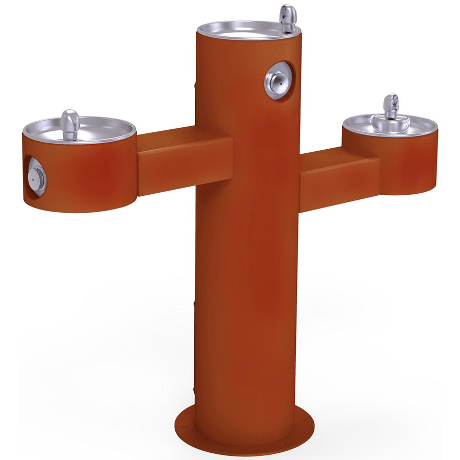Elkay LK4430FRKTER Elkay Outdoor Fountain Tri-Level Pedestal Non-Filtered, Non-Refrigerated - Terracotta