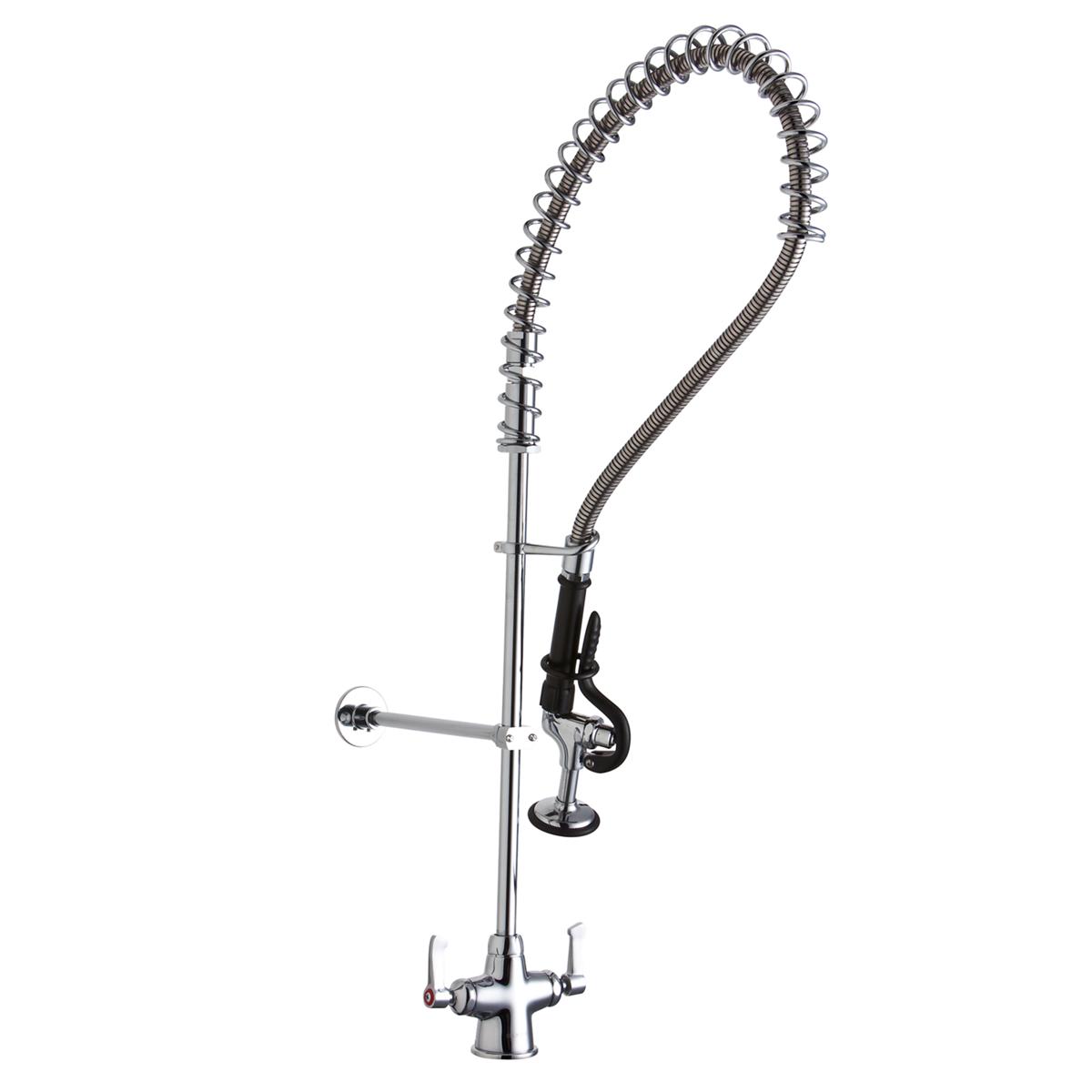 Elkay Commercial LK543C Elkay Single Hole Concealed Deck Mount Faucet with 44in Flexible Hose and 1.6 GPM Spray Head