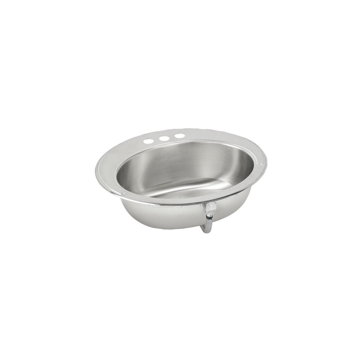 Elkay Residential LLVR19162 Elkay Asana Stainless Steel 19-5/8" x 16-11/16" x 6", 2-Hole Single Bowl Drop-in Bathroom Sink