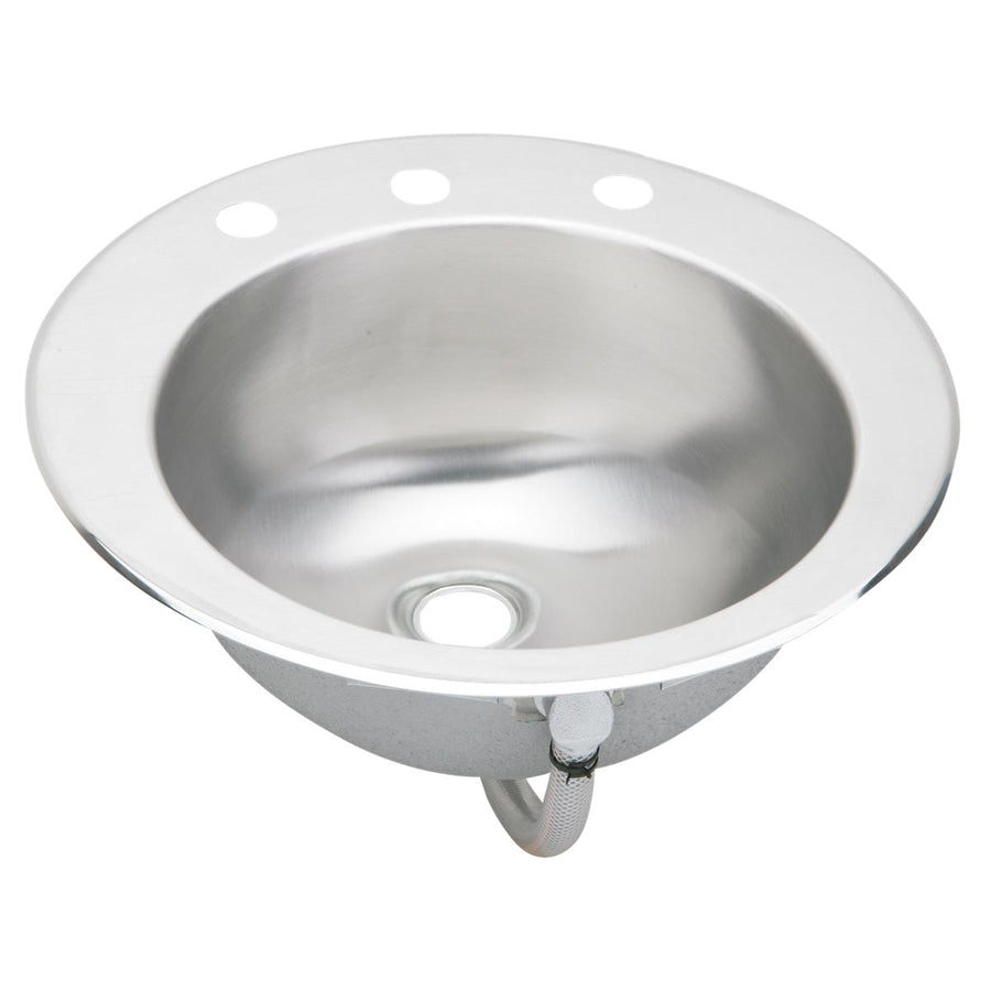 Elkay Residential LLVR192 Elkay Asana Stainless Steel 19" x 19" x 7", 2-Hole Single Bowl Drop-in Bathroom Sink