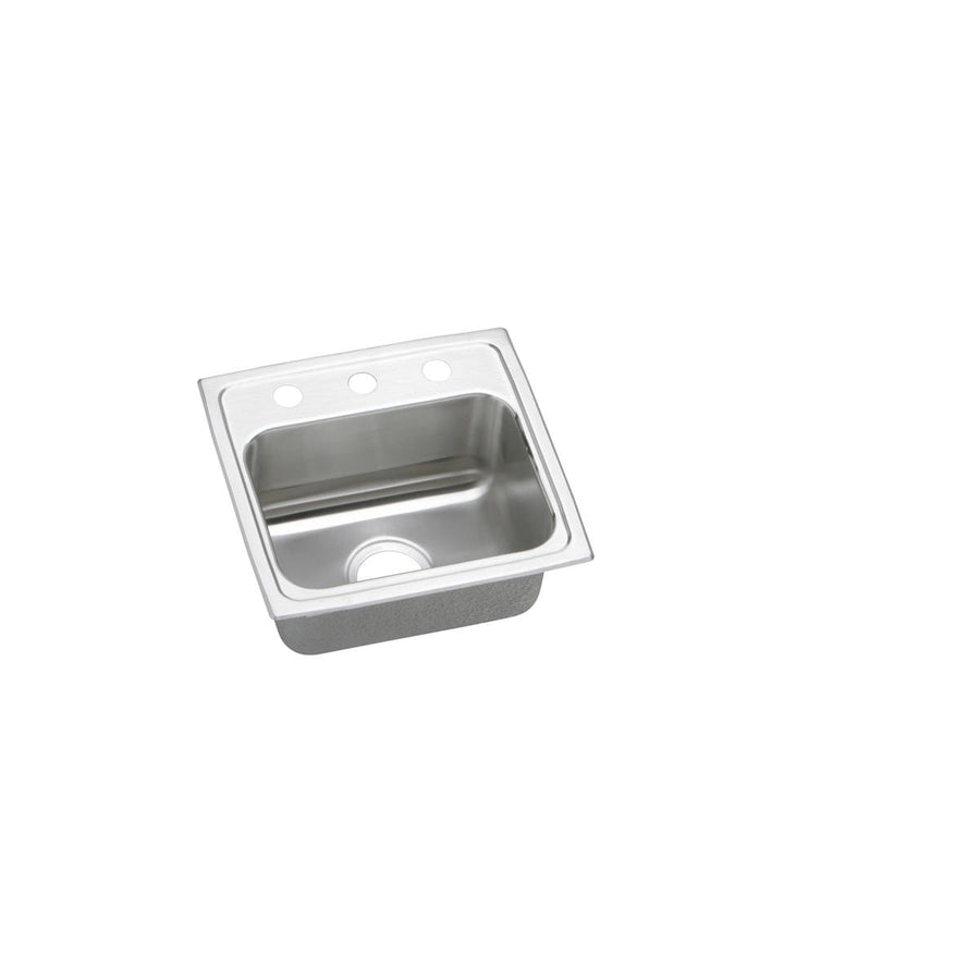 Elkay Residential LRADQ1716603 Elkay Lustertone Classic Stainless Steel 17" x 16" x 6", 3-Hole Single Bowl Drop-in ADA Sink with Quick-clip