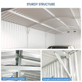 13'x20' Metal Shed with Double Front Doors & Side Entry Door