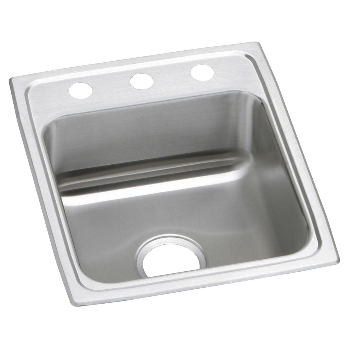 Elkay PSR17203 Elkay Celebrity Stainless Steel 17" x 20" x 7-1/8", 3-Hole Single Bowl Drop-in Sink