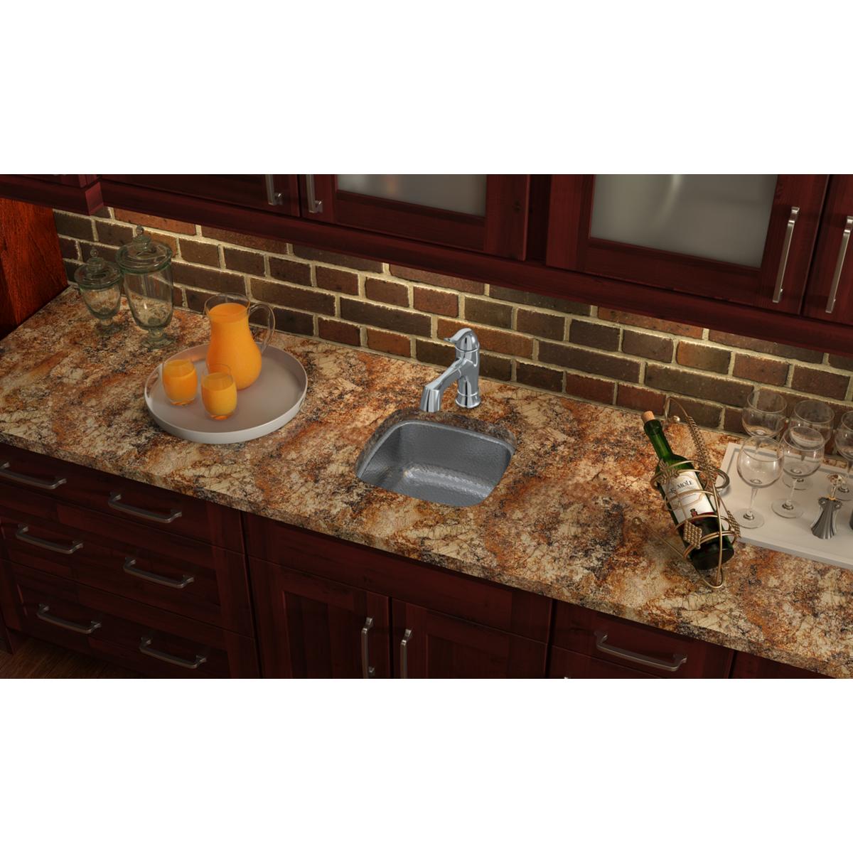 Elkay SCUH1212SH Elkay Stainless Steel 14-1/8" x 14-1/8" x 6-1/2", Single Bowl Undermount Bar Sink