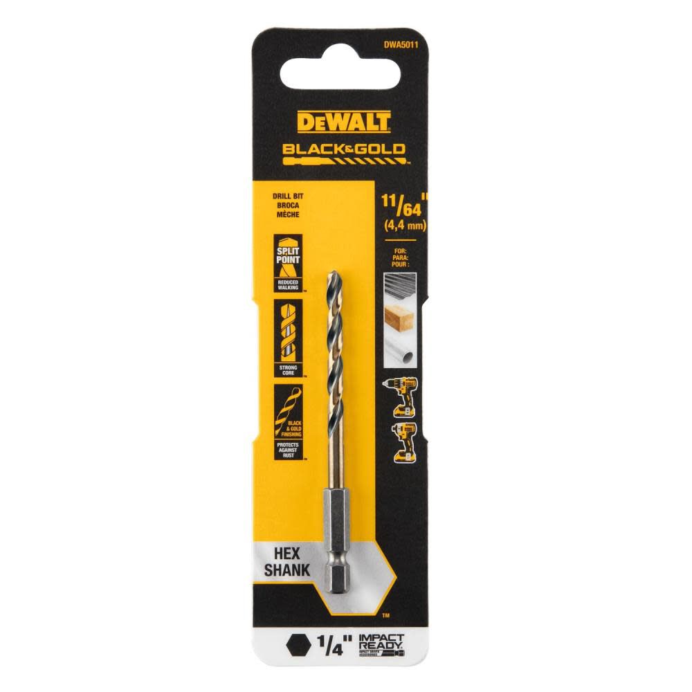 11/64" BLK/GLD IR Bit, 3/Pack