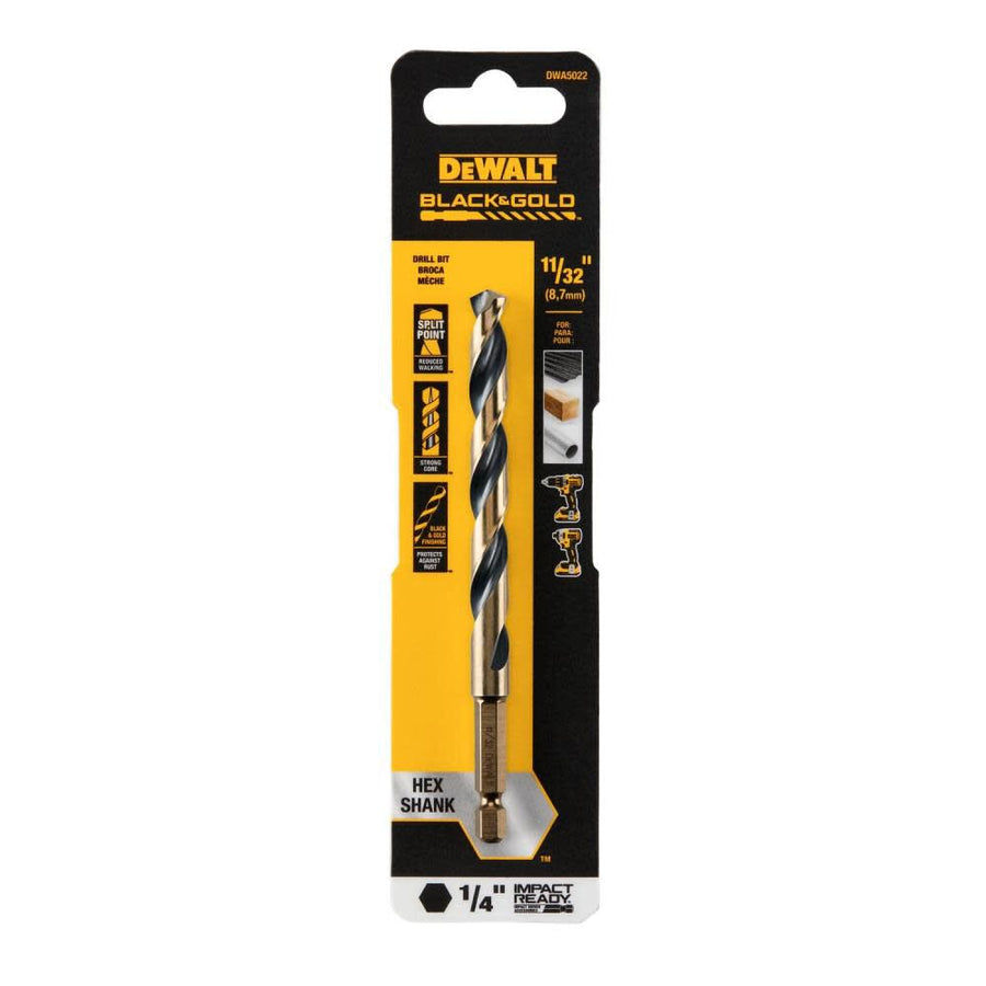 11/32" BLK/GLD IR Bit, 3/Pack