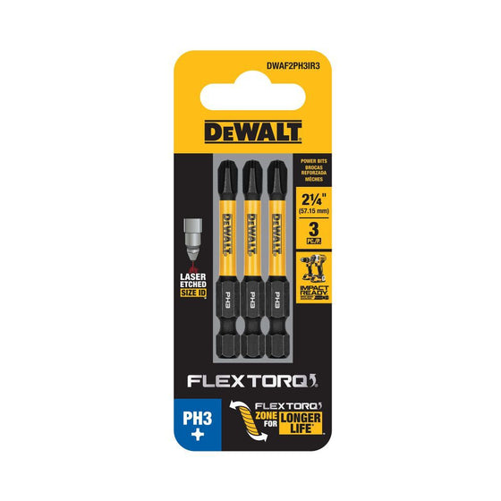 3PC 2.25" PH3 Bits, 3/Pack