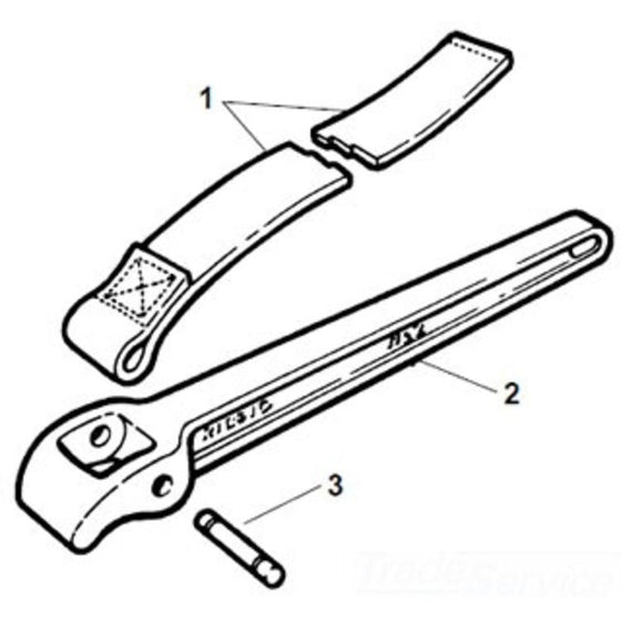 Heavy-Duty Strap Wrench with Pin for Secure Grip and Easy Handling