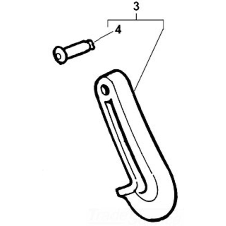 9" Steel Hook with Hinge Pin for Yoke Vise - Compatible with Series 40125 & Model 40130