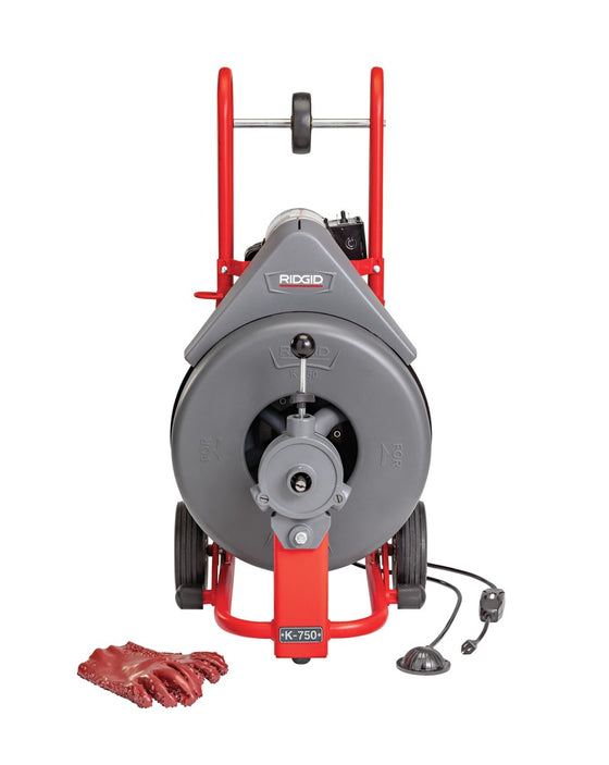 K750 230V Electric Drain Cleaner with 3/4" x 100' Cable for Efficient Clog Removal