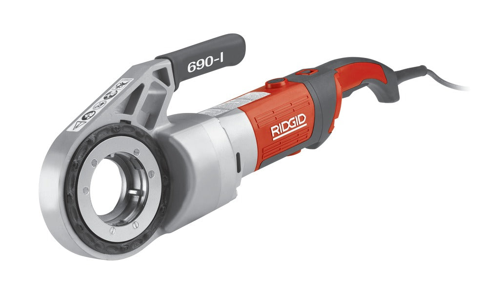 690 Power Drive with Case & Support Arm, 115V, 1/8"-2" Pipe Threading, Lightweight & Portable