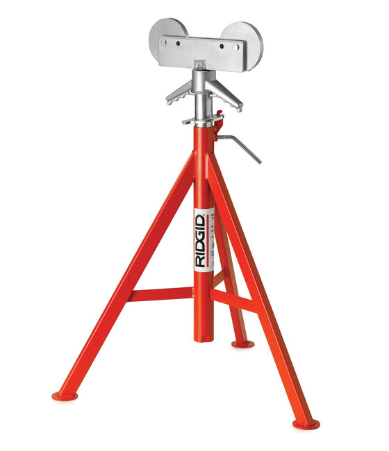 RJ-98 Roller Head Pipe Stand - 12" Capacity, Adjustable 23"-41" Height for Versatile Support