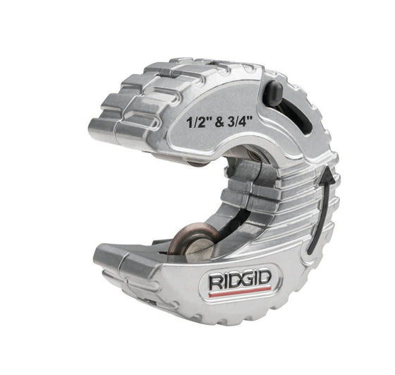 C-Style Tubing Cutter for 1/2" & 3/4" Copper - Quick Size Change & Heavy-Duty Design