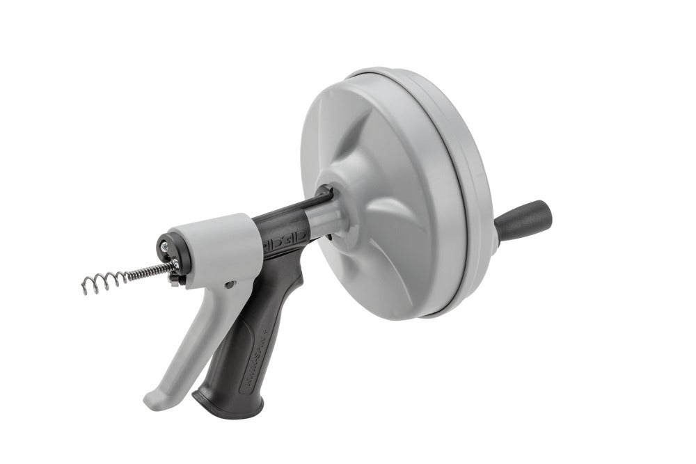 Kwik-Spin Drain Cleaner with Auto-Feed Trigger, 25' Maxcore Cable for 0.75" to 1.5" Pipes