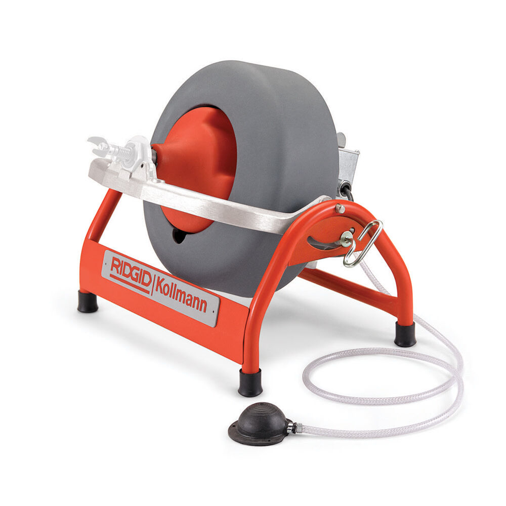 Powerful 110 HP Drum Drain Cleaning Machine Kit, 100 ft Cable, 3/8" for 3" to 4" Drains
