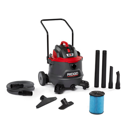14 Gallon Red Wet/Dry Vacuum - Powerful, Versatile Cleaning Solution for Home & Workshop