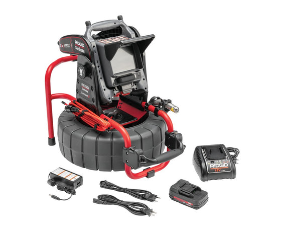 Underground Inspection Camera System - 131ft Cable, HDR Imaging, 5.75" LCD Display, Self-Leveling
