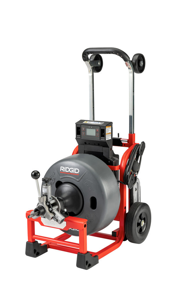 Cordless Drain Cleaning Machine - 7 Cutters, 54V, 250ft Max Run, Telescoping Handle, 230 RPM
