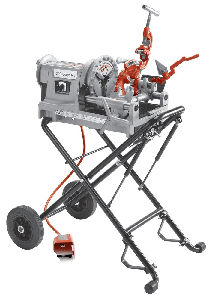 300 Compact 115V Pipe Threading Machine - 52 RPM for Efficient Threading