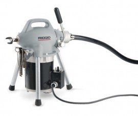 K50 Portable Drain Cleaning Machine, 16 HP, 3 Cable Sizes, 400 RPM, Reversible Control