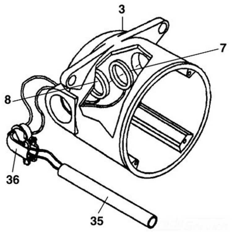 White Upper Lead Wire for 300 Series Pipe & Bolt Threading Machines, fits models 15682-41855