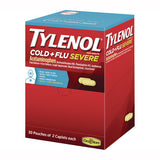 Tylenol 64568 Cold + Flu Severe Caplets, 2/Pack, 30 Packs/Box