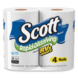Scott 47617 Rapid-Dissolving Toilet Paper, Bath Tissue, Septic Safe, 1-Ply, White, 231 Sheets/roll, 4/rolls/pack, 12 Packs/carton