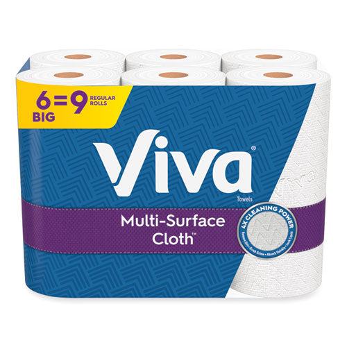 Viva 49413 Multi-Surface Cloth Choose-A-Sheet Kitchen Roll Paper Towels 2-Ply, 11 X 5.9, White, 83/roll, 6 Rolls/pack, 4 Packs/carton