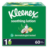 Kleenex 54271 Lotion Facial Tissue, 3-Ply, White, 60 Sheets/Box, 27 Boxes/Carton