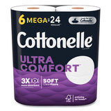 Cottonelle 55707 Ultra ComfortCare Toilet Paper, Soft Tissue, Mega Rolls, Septic Safe, 2-Ply, White, 284/Roll, 6 Rolls/Pack, 36 Rolls/Carton