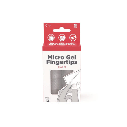 LEE 41030 Micro-Gel Fingertips, Size 11, Small, Clear, 12/Pack